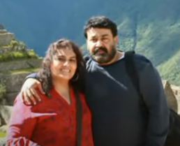 Actor Mohanlal with Wife