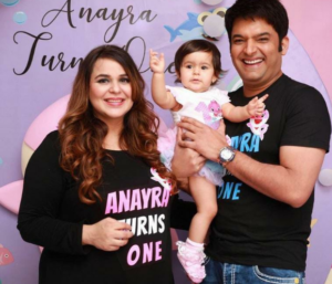 Kapil Sharma with Ginni and Daughter