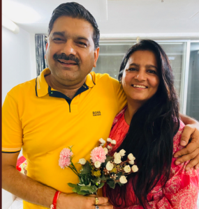 Anil Singhvi with wife