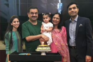 Gautam Adani with son and daughter in law