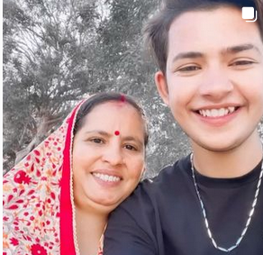 Deepak Joshi with mother
