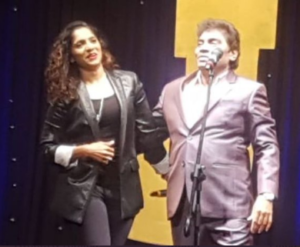 Johnny Lever with daughter
