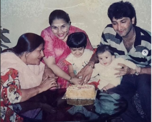 Shivaleeka Oberoi with family