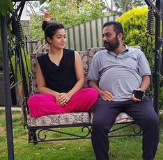 Rashmika Mandanna with her dad