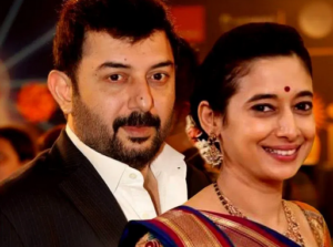 Arvind Swamy with wife